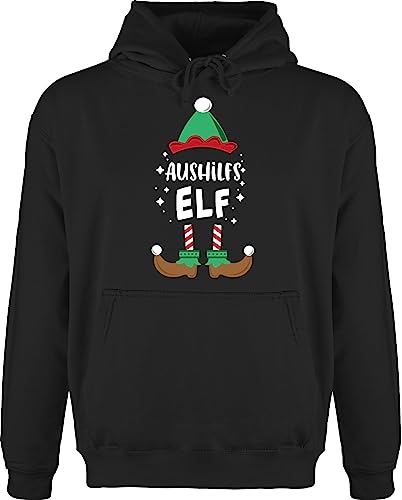 Hoodie Herren Pullover Männer - Weihnachten Aushilfs-Elf I Weihnachtself I Weihnachts Elf I Christmas Elf - XXL - Schwarz - weihnachtshoody Weihnachtspullover Hoody Merry x-Mas elfe Pulli von Shirtracer