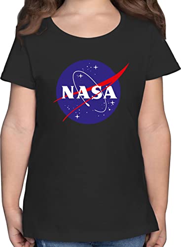 T-Shirt Mädchen - Trend Kinderkleidung und Co - NASA Meatball Logo - 152 (12/13 Jahre) - Schwarz - Tshirt Kids Shirt Kinder Astronaut Kindershirt Patch Shirts Space Kinder-t-Shirts Nerds & Geeks von Shirtracer