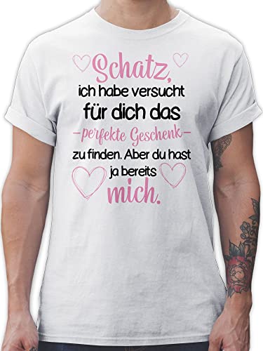 T-Shirt Herren - Valentinstag - Schatz Habe versucht Finden - 3XL - Weiß valentinestag Valentines Tag t schirts männer Mann von Shirtracer