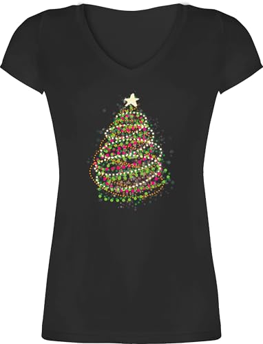 T-Shirt Damen V Ausschnitt - Weihnachten Geschenke Christmas Bekleidung - Abstrakter Weihnachtsbaum - XS - Schwarz - Weihnachts-Shirt weihnachtsoutfit weihnachtsmotiv Christbaum Tshirt T-Shirt Damen V Ausschnitt - Weihnachten Geschenke Christmas Bekleidung - Abstrakter Weihnachtsbaum - XS - Schwarz - Weihnachts-Shirt weihnachtsoutfit weihnachtsmotiv Christbaum Tshirt von Shirtracer