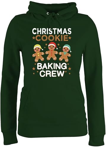 Pullover Damen Hoodie Frauen - Weihnachten Geschenke Bekleidung - Christmas Cookie Baking Crew I Lebkuchenmännchen I Lebkuchen Männer I Gingerbread Man I Lebkuchenmann - XS - Dunkelgrün Pullover Damen Hoodie Frauen - Weihnachten Geschenke Bekleidung - Christmas Cookie Baking Crew I Lebkuchenmännchen I Lebkuchen Männer I Gingerbread Man I Lebkuchenmann - XS - Dunkelgrün von Shirtracer