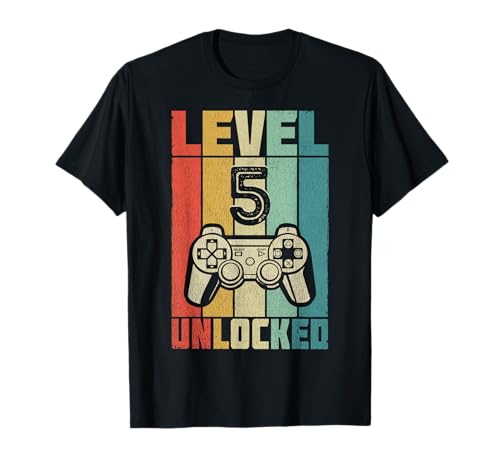 Level 5 Unlocked Jahrestag Herren 5. Hochzeitstag T-Shirt von Shirts 5. Jahrestag für Paare 5 Jahre Verheiratet