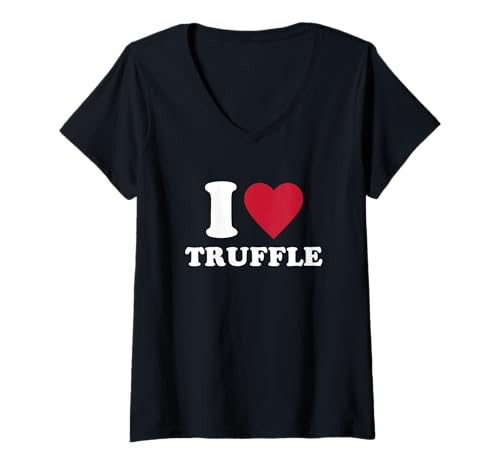 Damen Ich Liebe Trüffel T-Shirt mit V-Ausschnitt Damen Ich Liebe Trüffel T-Shirt mit V-Ausschnitt von Shirts For Truffle Lovers