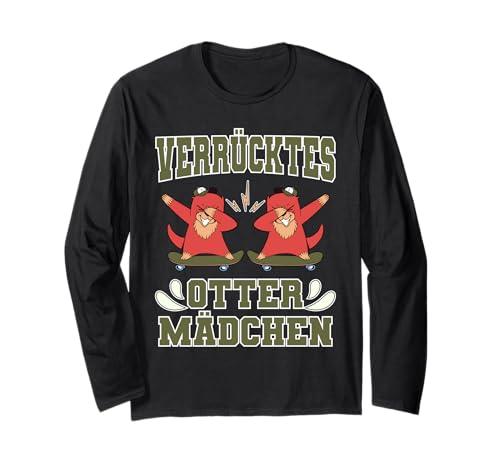 Süßes Otter Seeotter Verrücktes Otter Mädchen Langarmshirt Süßes Otter Seeotter Verrücktes Otter Mädchen Langarmshirt von Shirts mit süßen Otter Illustrationen