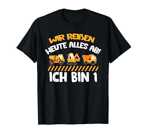 1. Geburtstag Junge, Baustelle lustiges Sprüche, Kinder T-Shirt von Shirts of Heaven