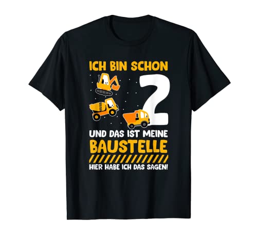 2. Geburtstag Baustelle Shirt Kinder, Baggerfahrer Junge T-Shirt von Shirts of Heaven