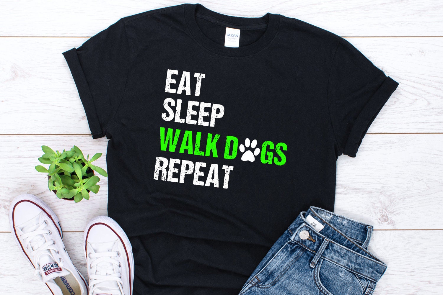 Dog Walker Shirt Gift Walking Tshirt Dogs Dogwalker Love T von ShirtsandGifts