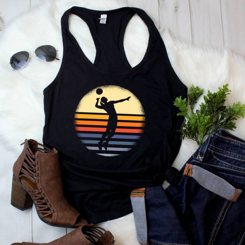 Frauen-Volleyball-Tank-Top Retro-Volleyball-Tank-Top-Vintage-Volleyball-Tank Für Frauen-Volleyball-Spieler-Geschenk-Liebe-Volleyball von ShirtsandGifts