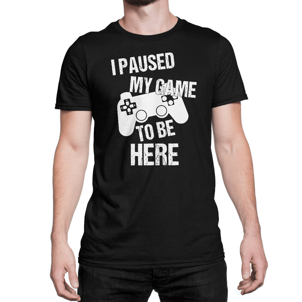 Lustiges Gamer-Gaming-Shirt - I Paused My Game T-Shirt Humor-Gaming-Spiel-Kontrolle-Hardcore-Gamer-Geschenk Kurzarm-Unisex-T-Shirt von ShirtsandGifts