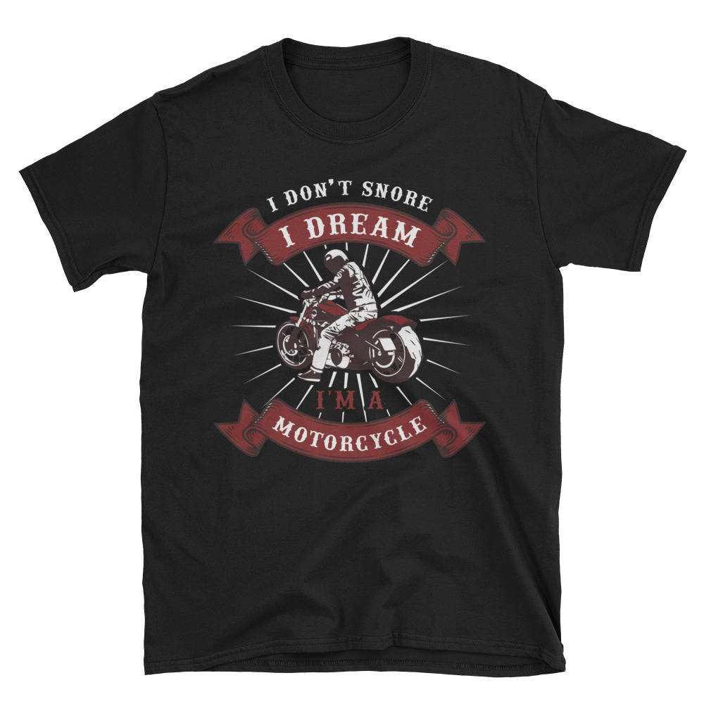 Lustiges Motorrad Shirt - Schnarchen Schnarcher Traum Ich Bin Ein Biker Fahrrad Tshirt von ShirtsandGifts