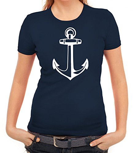 Lustiges Damen T-Shirt Anker, Größe: L,dunkelblau Lustiges Damen T-Shirt Anker, Größe: L,dunkelblau von ShirtStreet