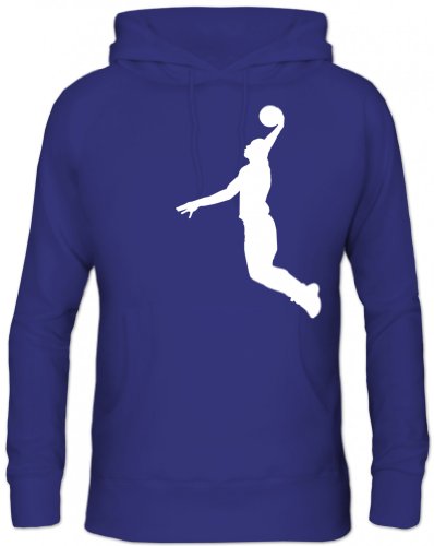 Shirtstreet, Basketball Player, NBA Sport Herren Kapuzen Sweatshirt - Pullover Hoodie, Größe: S,Royal Blau von Shirtstreet24