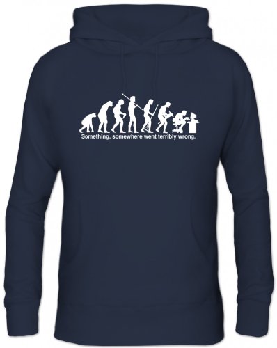 Shirtstreet, Evolution Something, Somewhere, Herren Kapuzen Sweatshirt - Pullover S-3XL, Größe: L,Navy von Shirtstreet24