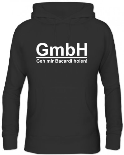 Shirtstreet, GEH' Mir Bacardi Holen! Herren Herren Kapuzen Sweatshirt - Pullover S-3XL, Größe: L,Schwarz von Shirtstreet24