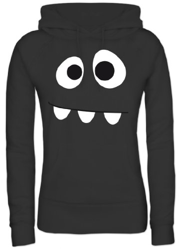 Shirtstreet, Monster, Karneval Fasching Kostüm Damen/Lady Kapuzen Hoodie - Pullover, Größe: L,Schwarz von Shirtstreet24