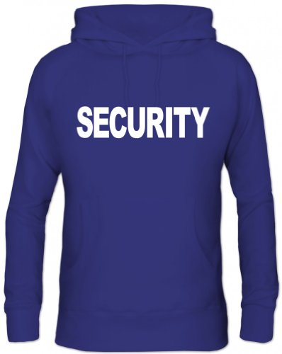 Shirtstreet, SECURITY, BODYGUARD Herren Kapuzen Sweatshirt - Pullover S-3XL , Größe: M,Royal Blau von Shirtstreet24