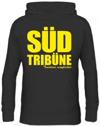 Shirtstreet, SÜDTRIBÜNE Ultras Dortmund Fußball Herren Kapuzen Hoodie Sweatshirt - Pullover, Größe: 3XL,Schwarz von Shirtstreet24