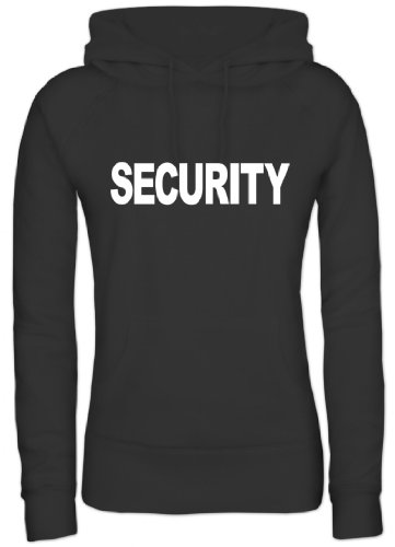 Shirtstreet, Security, Bodyguard Damen/Lady Kapuzen Sweatshirt - Pullover, Größe: S,Schwarz von Shirtstreet24