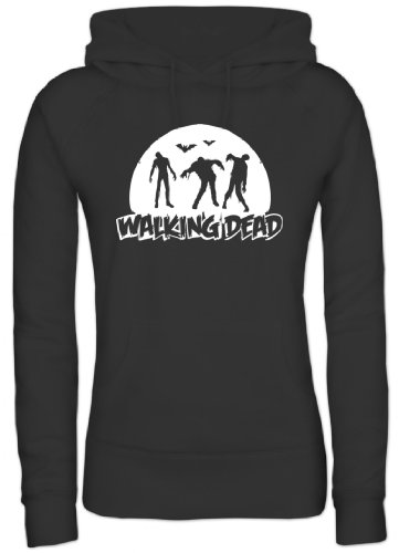 Shirtstreet, Walking Dead, Halloween Damen/Lady Kapuzen Hoodie Sweatshirt - Pullover, Größe: M,Schwarz von Shirtstreet24