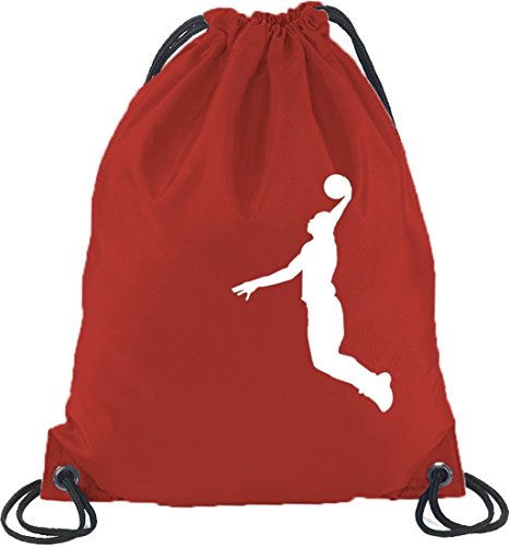 Shirtstreet24, BASKETBALL PLAYER, NBA Sport Turnbeutel Rucksack Sport Beutel, Größe: onesize,Rot von Shirtstreet24