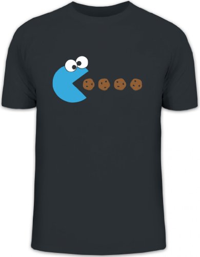 Shirtstreet24, Blue Monster, Herren T-Shirt Fun Shirt Funshirt, Größe: XL,Darkgrey von Shirtstreet24