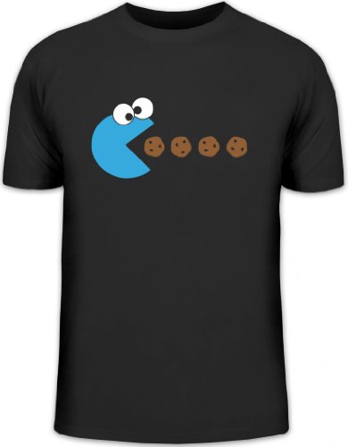 Shirtstreet24, Blue Monster, Herren T-Shirt Fun Shirt Funshirt, Größe: L,schwarz von Shirtstreet24