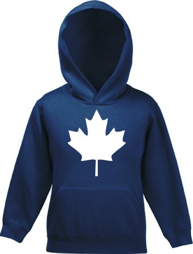 Shirtstreet24, CANADA/KANADA, Länder Kinder Kids Kapuzen Sweatshirt Hoodie - Pullover, Größe: 140,Navy von Shirtstreet24