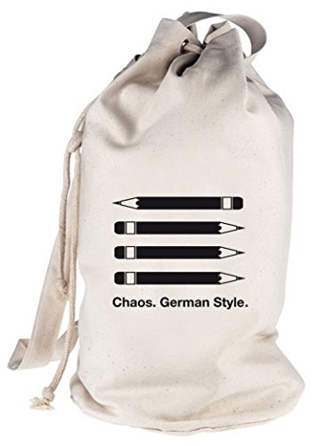 Shirtstreet24, Chaos. German Style. bedruckter Seesack Umhängetasche Schultertasche Beutel Bag, Größe: onesize,natur von Shirtstreet24