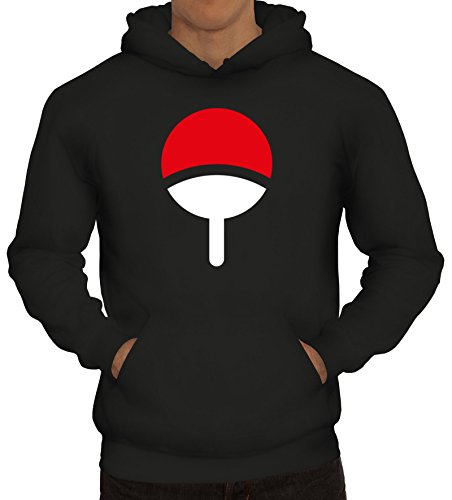 Shirtstreet24, Familie Uchiha, Herren Kapuzen Sweatshirt - Pullover Hoodie, Größe: 3XL,Schwarz von Shirtstreet24