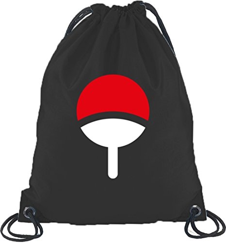 Shirtstreet24, Familie Uchiha, Turnbeutel Rucksack Sport Beutel, Größe: onesize,Schwarz von Shirtstreet24