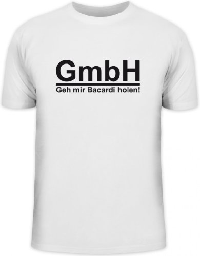 Shirtstreet24, GEH' Mir Bacardi Holen! Herren T-Shirt Fun Shirt Funshirt, Größe: L,weiß von Shirtstreet24