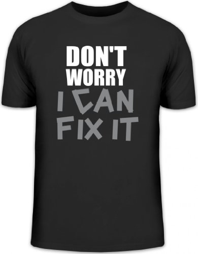 Shirtstreet24, I CAN FIX IT, Techniker Musik Herren T-Shirt Fun Shirt Funshirt, Größe: L,schwarz von Shirtstreet24