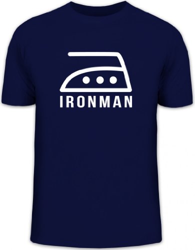 Shirtstreet24, Ironman, Herren T-Shirt Fun Shirt, Größe: XXL,dunkelblau von Shirtstreet24