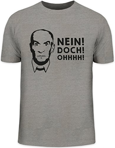 Shirtstreet24, Nein! DOCH! Ohhhh! Herren T-Shirt Herrenshirt Funshirt, Größe: 3XL,Graumeliert von Shirtstreet24