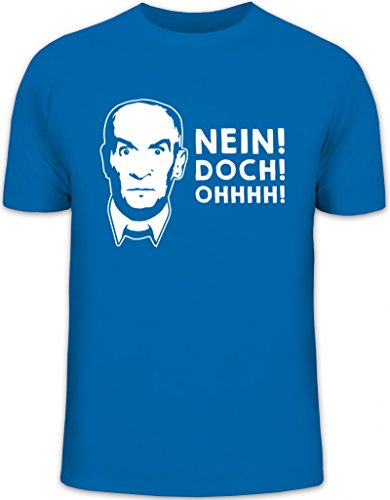 Shirtstreet24, Nein! DOCH! Ohhhh! Herren T-Shirt Herrenshirt Funshirt, Größe: 3XL,royal blau von Shirtstreet24