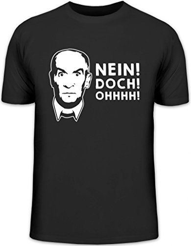 Shirtstreet24, Nein! DOCH! Ohhhh! Herren T-Shirt Herrenshirt Funshirt, Größe: 3XL,schwarz von Shirtstreet24