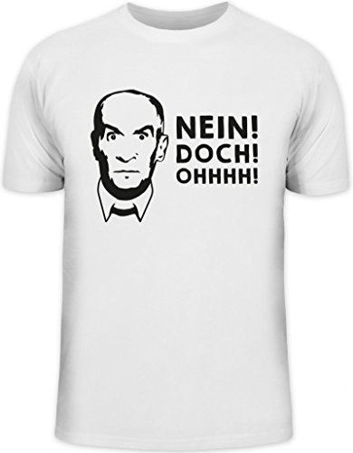 Shirtstreet24, Nein! DOCH! Ohhhh! Herren T-Shirt Herrenshirt Funshirt, Größe: L,weiß von Shirtstreet24