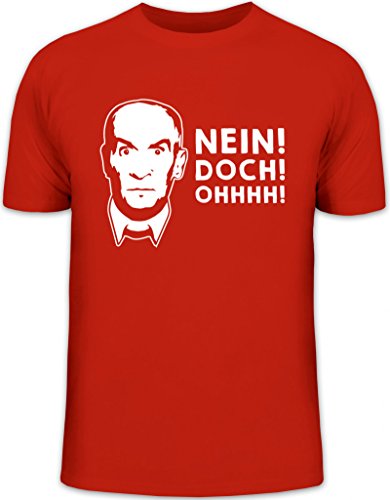 Shirtstreet24, Nein! DOCH! Ohhhh! Herren T-Shirt Herrenshirt Funshirt, Größe: XXL,rot von Shirtstreet24