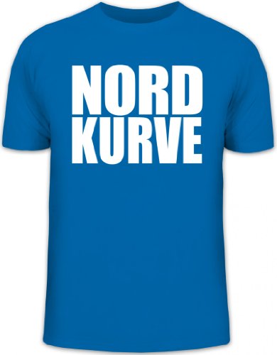 Shirtstreet24, NORDKURVE, Ultras Hamburg Schalke Fußball, Herren T-Shirt Fun Shirt Funshirt, Größe: S,royal blau von Shirtstreet24