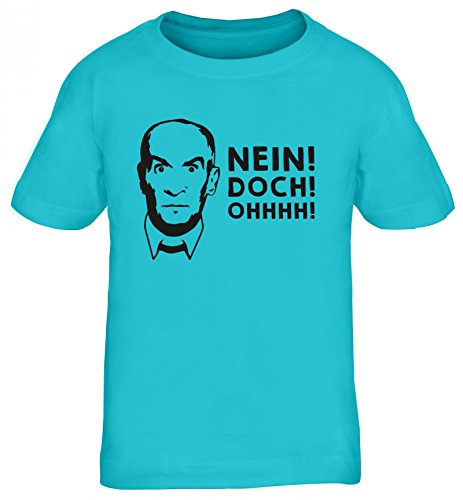 Shirtstreet24, Nein! DOCH! Ohhhh! Kids Kinder Fun T-Shirt Funshirt, Größe: 134/146,türkis von Shirtstreet24