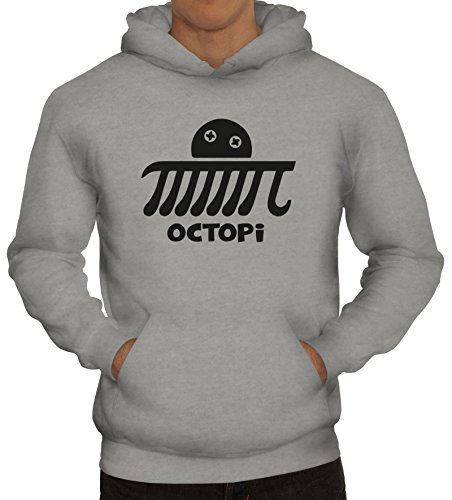 Shirtstreet24, Octopi, Herren Kapuzen Sweatshirt - Pullover Hoodie, Größe: L,Graumeliert von Shirtstreet24