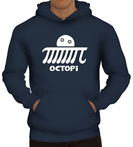 Shirtstreet24, Octopi, Herren Kapuzen Sweatshirt - Pullover Hoodie, Größe: L,Navy von Shirtstreet24