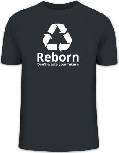 Shirtstreet24, Reborn, christliches Jesus Religion Herren T-Shirt, Größe: L,Darkgrey von Shirtstreet24