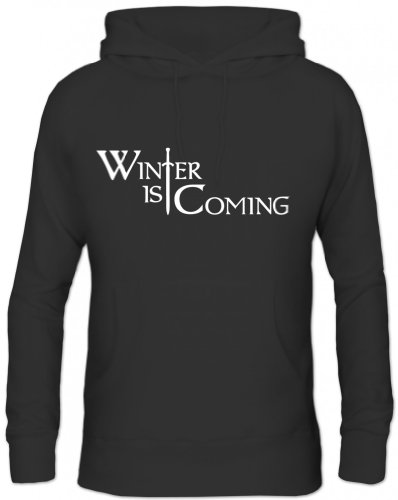 Shirtstreet, Schwert Winter is Coming, Herren Kapuzen Hoodie Hoody Sweatshirt - Pullover S-3XL, Größe: XL,Schwarz von Shirtstreet24