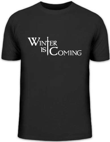 Shirtstreet24, Schwert Winter is Coming, Herren T-Shirt Fun Shirt Funshirt, Größe: L,schwarz von Shirtstreet24