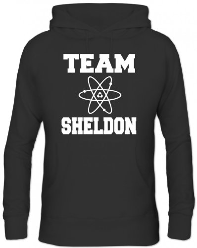 Shirtstreet, Team Sheldon, Herren Herren Kapuzen Sweatshirt Hoodie - Pullover, Größe: 3XL,Schwarz von Shirtstreet24