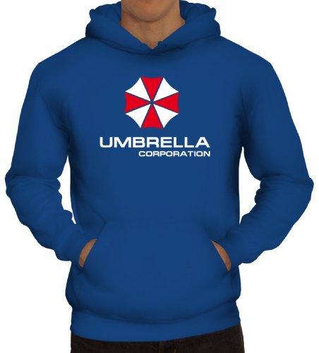Shirtstreet24, Umbrella Corporation, Herren Kapuzen Sweatshirt - Pullover Hoodie, Größe: L,Royal Blau von Shirtstreet24