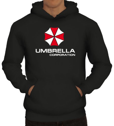 Shirtstreet24, Umbrella Corporation, Herren Kapuzen Sweatshirt - Pullover Hoodie, Größe: XL,Schwarz von Shirtstreet24