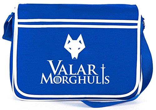 Shirtstreet24, Valar Moghulis Wolf, Retro Messenger Bag Kuriertasche Umhängetasche, Größe: onesize,Royal Blau von Shirtstreet24