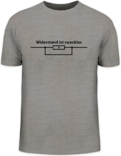 Shirtstreet24, Widerstand IST ZWECKLOS, Herren Fun T-Shirt Shirts Funshirt, Größe: 3XL,Graumeliert von Shirtstreet24